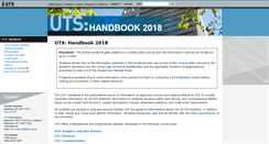 Desktop Screenshot of handbook.uts.edu.au